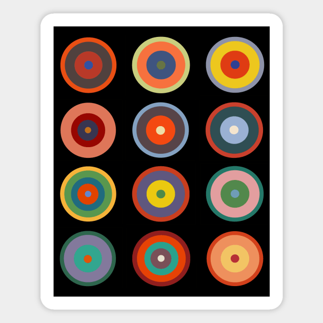 Kandinsky Circles Magnet by RockettGraph1cs